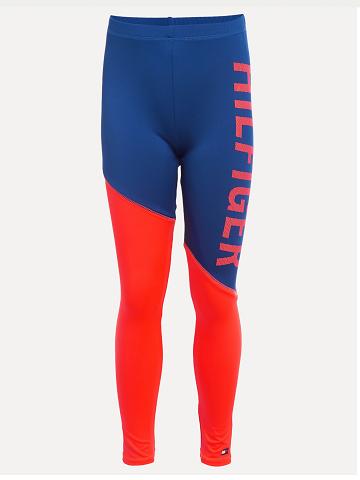 Lány Tommy Hilfiger Big Colorblock Leggings Narancssárga | HU 1816JPQ